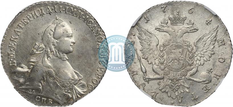 Picture 1 rouble 1764 year СПБ-СА 