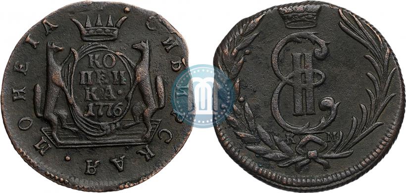Фото 1 копейка 1776 года КМ 