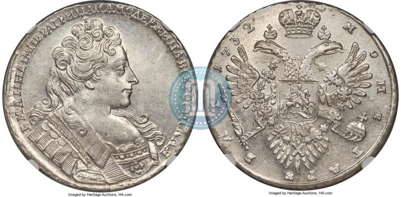 Фото 1 рубль 1732 года  