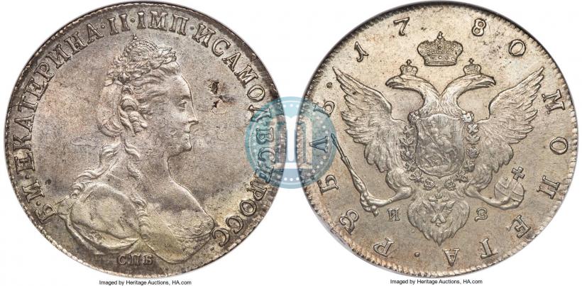 Picture 1 rouble 1780 year СПБ-ИЗ 