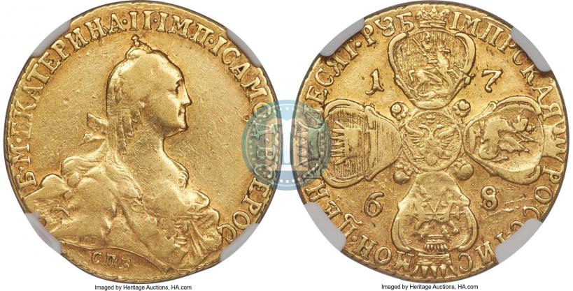 Picture 10 roubles 1768 year СПБ 