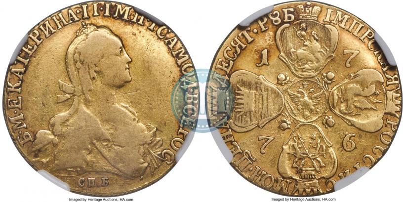 Picture 10 roubles 1776 year СПБ 
