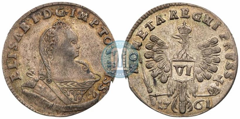 Picture 6 groszy 1761 year  