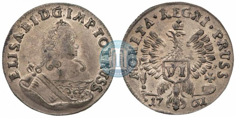 Picture 6 groszy 1761 year  