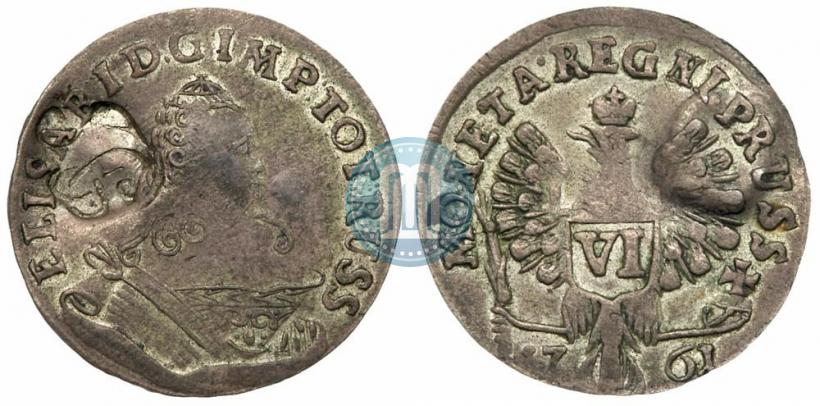 Picture 6 groszy 1761 year  