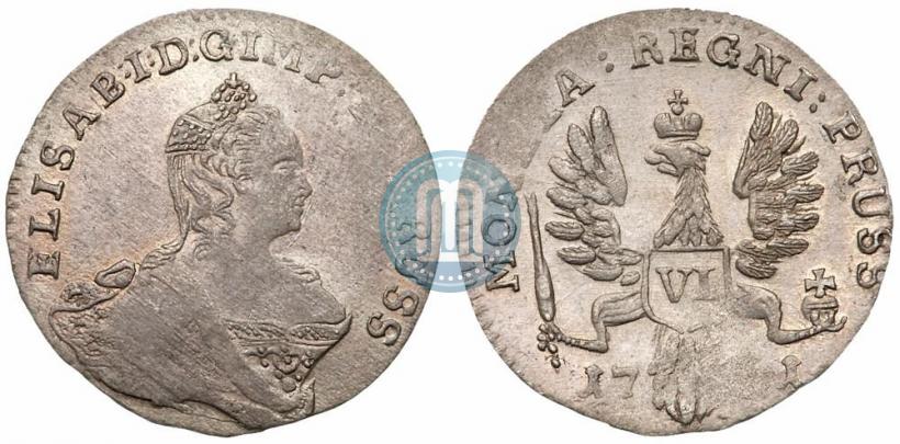 Picture 6 groszy 1761 year  