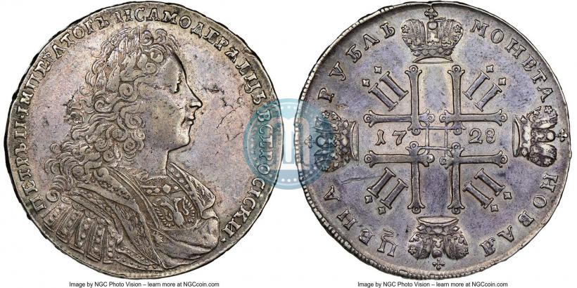 Picture 1 rouble 1728 year  "Type of 1728"