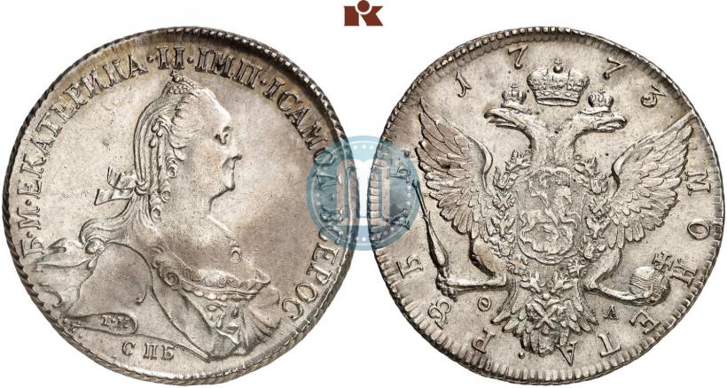 Фото 1 рубль 1773 года СПБ-ФЛ 