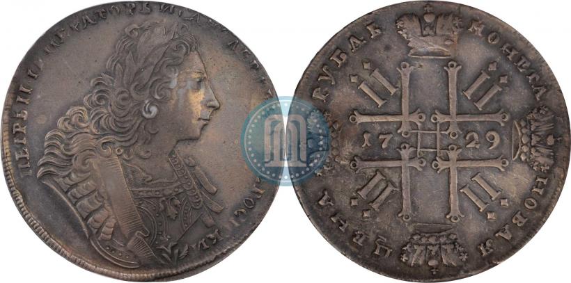 Фото 1 рубль 1729 года  "Тип 1728"