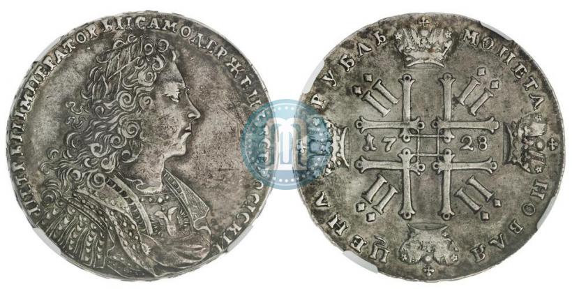 Фото 1 рубль 1728 года  "Тип 1728"