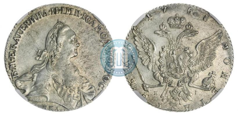 Фото 1 рубль 1768 года ММД-EI 