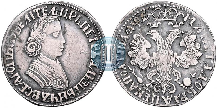 Фото Полтина 1705 года  "Портрет работы Ф. Алексеева"
