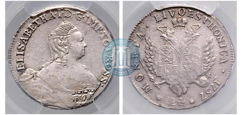 Picture 24 kopecks 1757 year  "For Livonia"