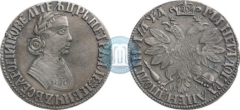 Фото Полтина 1704 года МД "Портрет работы Ф. Алексеева"