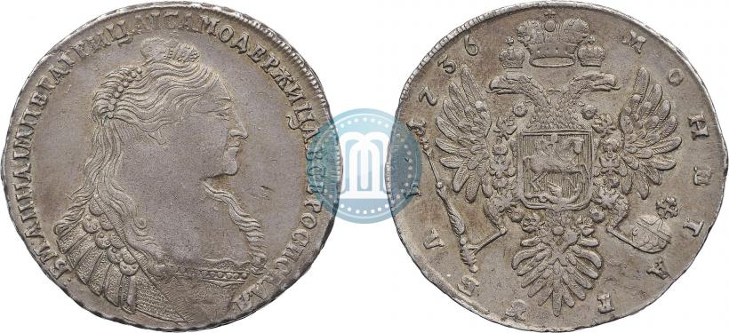 Фото 1 рубль 1736 года  "Тип 1735 года"