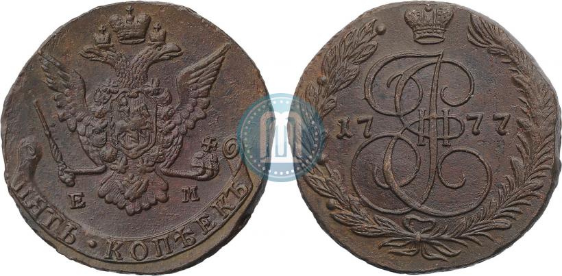 Фото 5 копеек 1777 года ЕМ 