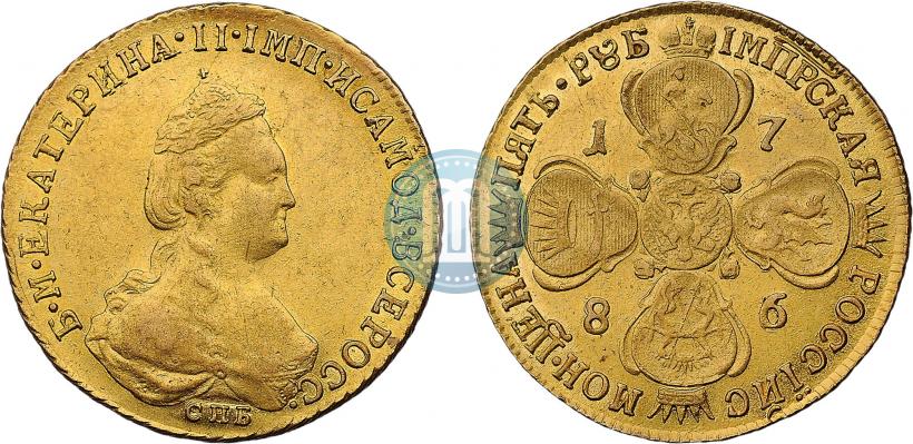 Picture 5 roubles 1786 year СПБ 