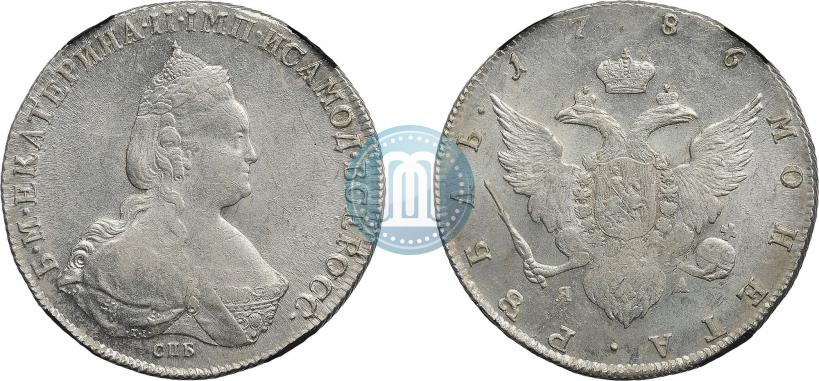 Picture 1 rouble 1786 year СПБ-ЯА 