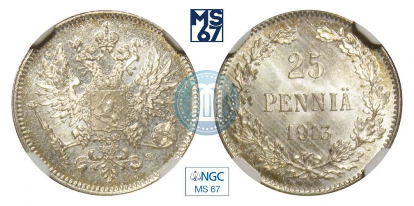 Picture 25 pennia 1913 year S 