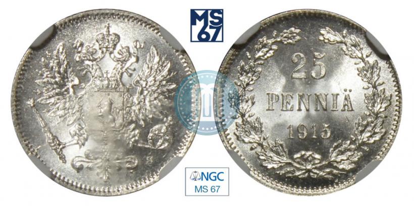 Picture 25 pennia 1915 year S 