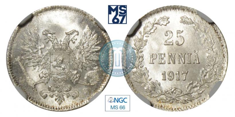 Picture 25 pennia 1917 year S 