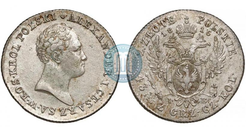 Picture 5 złotych 1816 year IB 