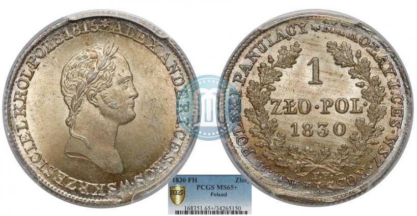 Picture 1 złoty 1830 year FH 
