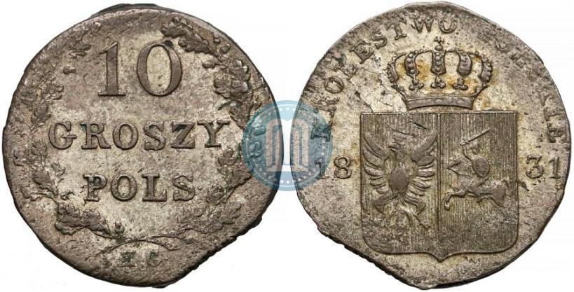 Picture 10 groszy 1831 year KG "Polish uprising"