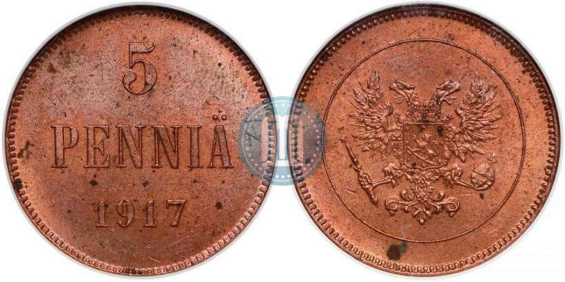 Picture 5 pennia 1917 year  