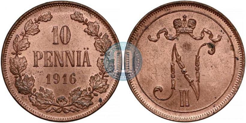 Фото 10 пенни 1916 года  