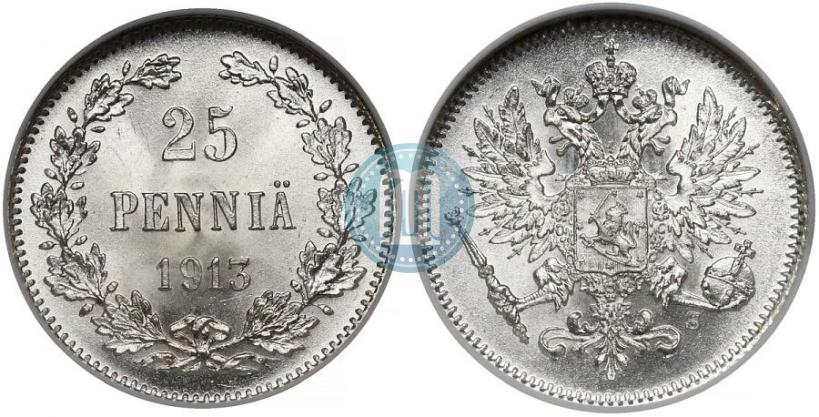 Picture 25 pennia 1913 year S 