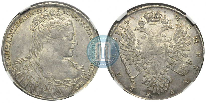 Фото 1 рубль 1734 года  "Тип 1734 года"
