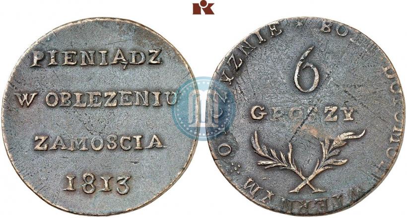 Picture 6 groszy 1813 year  