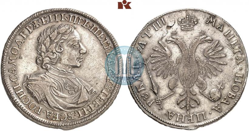 Picture 1 rouble 1718 year OK-L 