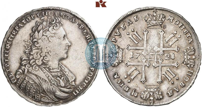 Фото 1 рубль 1728 года  "Тип 1728"