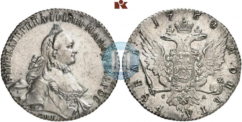 Picture 1 rouble 1764 year СПБ-СА 