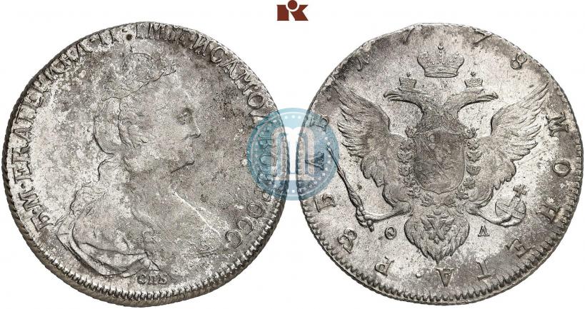 Picture 1 rouble 1778 year СПБ-ФЛ 