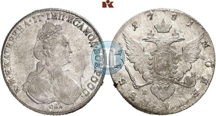 Picture 1 rouble 1781 year СПБ-ИЗ 