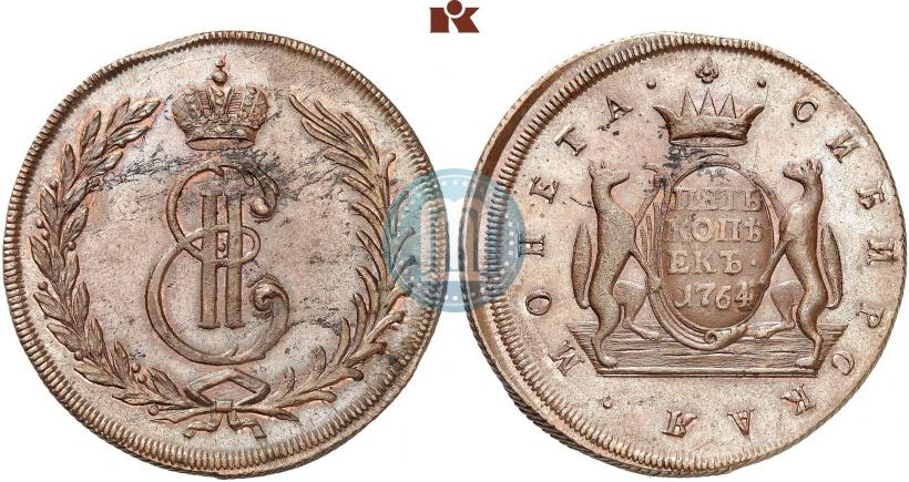 Picture 5 kopecks 1764 year  