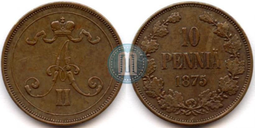 Picture 10 pennia 1875 year  