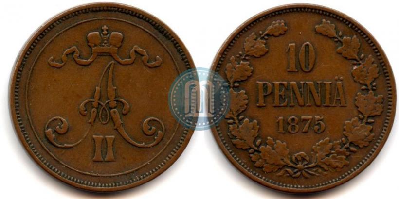 Picture 10 pennia 1875 year  