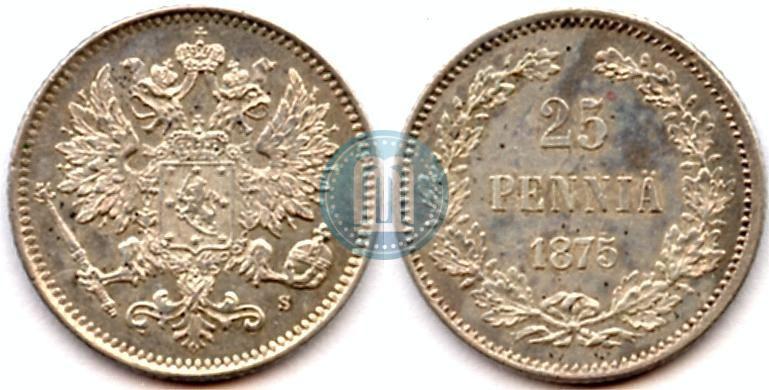 Фото 25 пенни 1875 года S 
