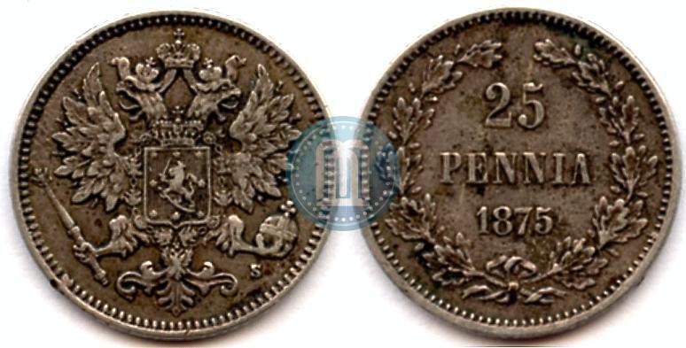 Picture 25 pennia 1875 year S 