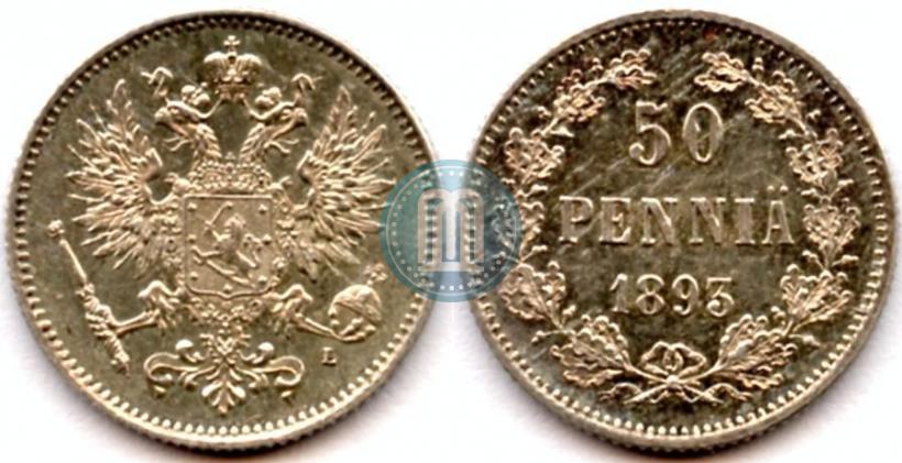 Picture 50 pennia 1893 year L 