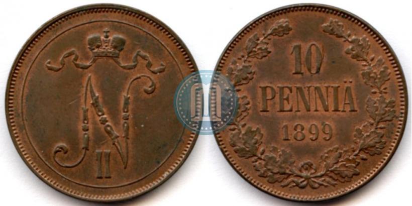 Picture 10 pennia 1899 year  