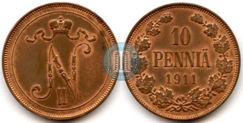 Фото 10 пенни 1911 года  