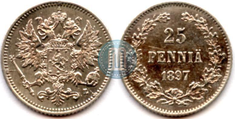Picture 25 pennia 1897 year L 
