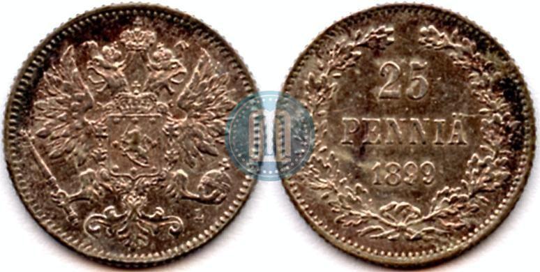 Picture 25 pennia 1899 year L 