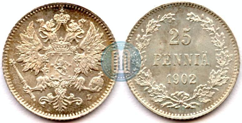 Picture 25 pennia 1902 year L 