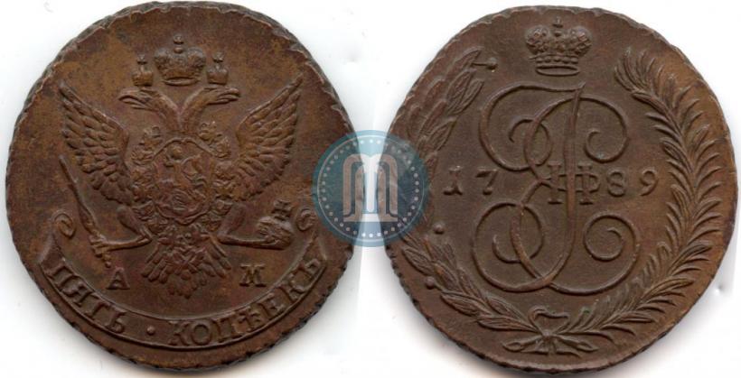 Picture 5 kopecks 1789 year АМ 